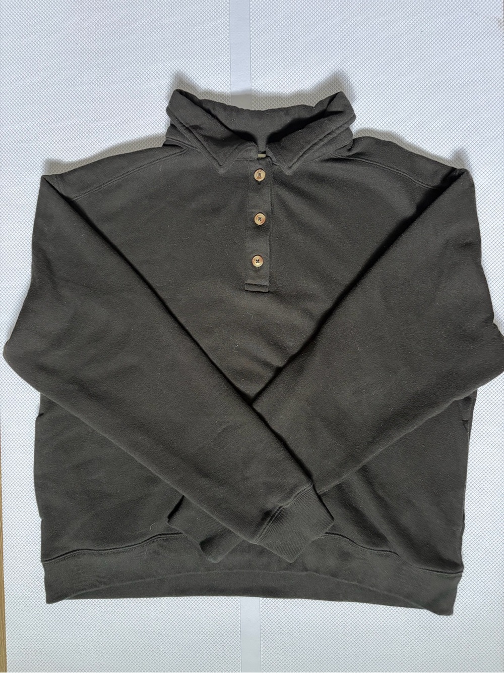 PINK Victoria's Secret Black Button-Up Style Sweatshirt